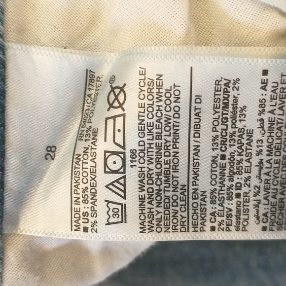 Old Navy extra stretch high rise OG straight leg jeans distressed - Picture 4 of 4